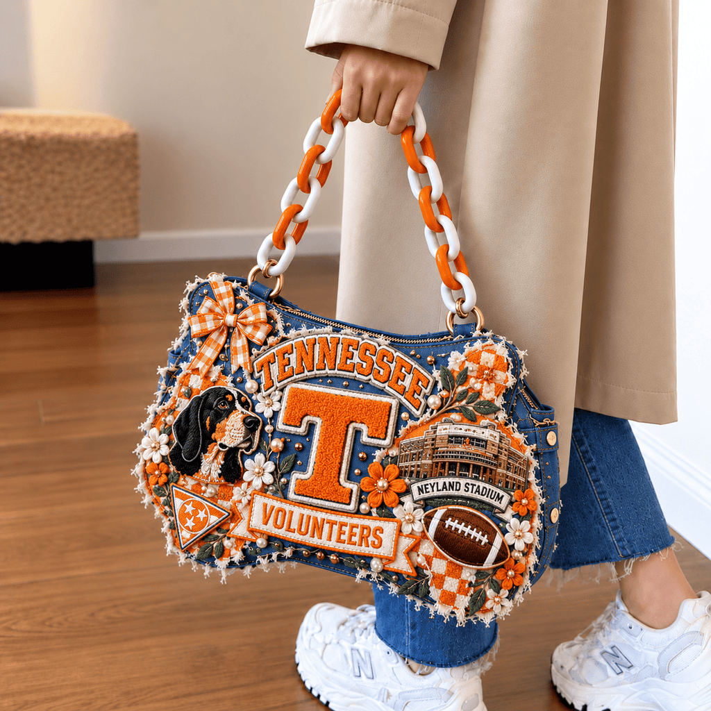 TVF Sculptural Embroidered Denim Handbag NTKO