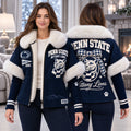Premium PSNL Plush Collar Knit Sleeve Jacket PVNA