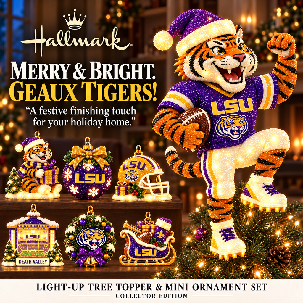LSU GLITTER CHRISTMAS COLLECTOR HQH