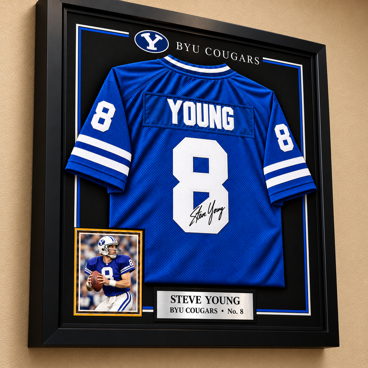 BYU Legendary jersey display frame PNPA