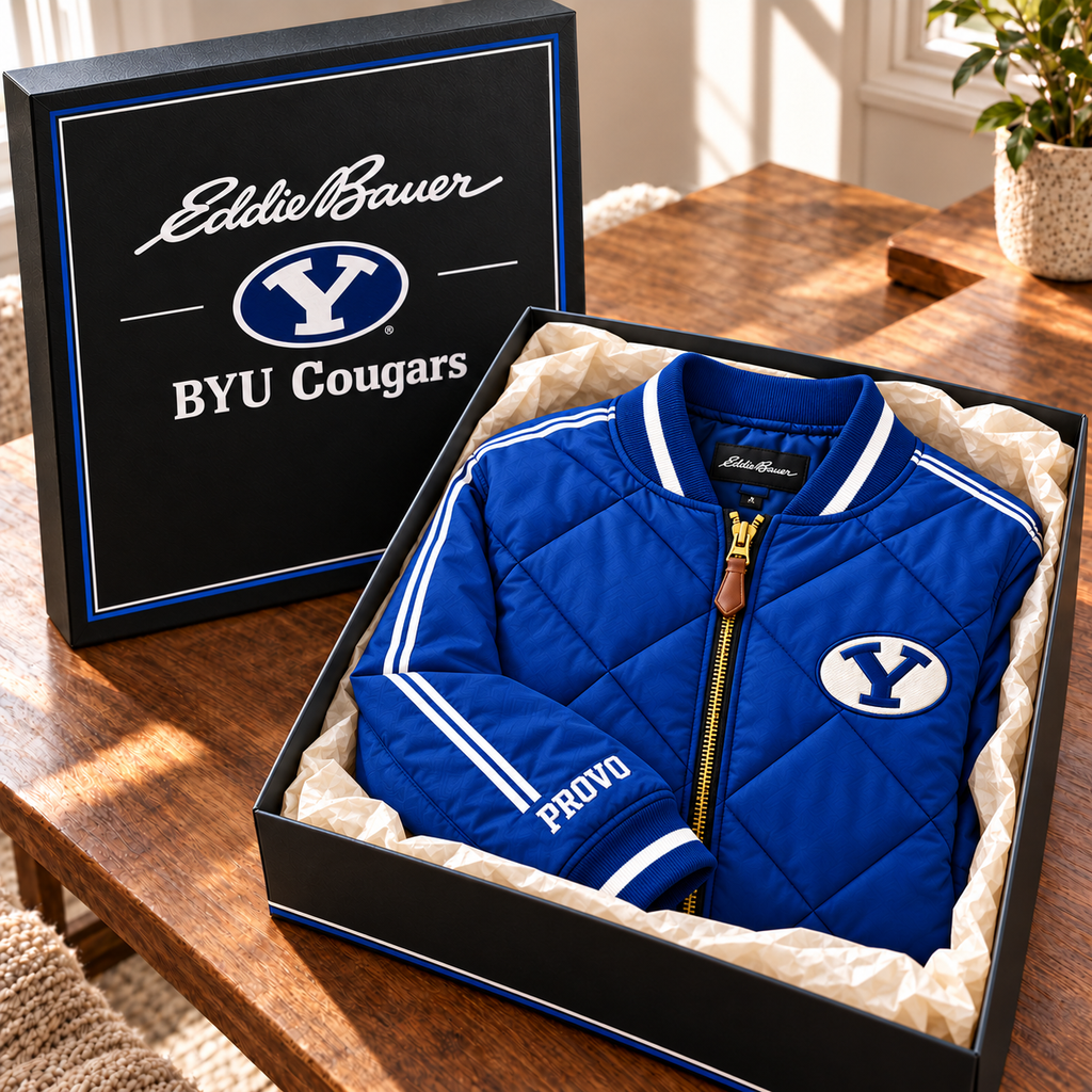 BYU Premium Classic Quilted Bomber Jacket TMH