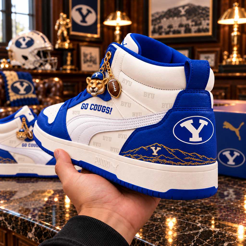 BYU Premium Mid-Top Sneakers with Charms PNPA