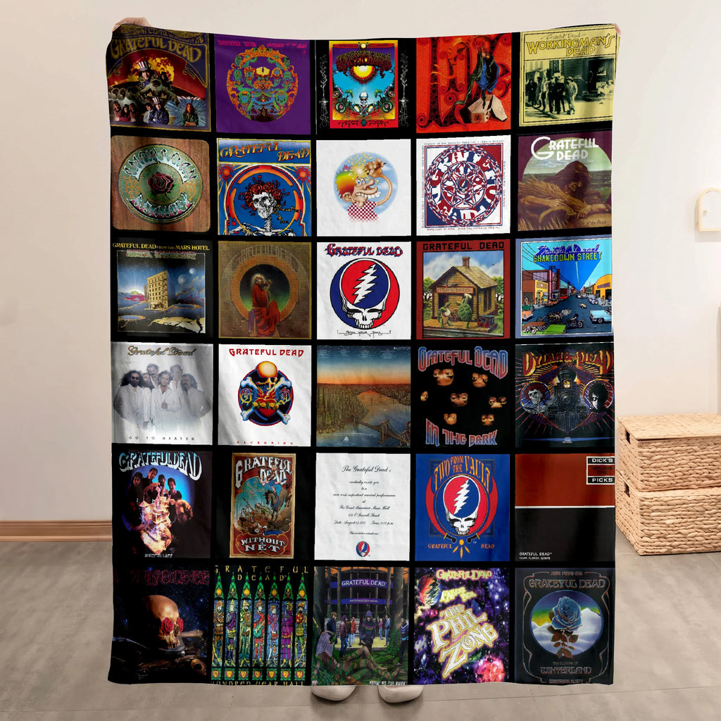 GRFD Albums Collage Sherpa Blanket DNBN