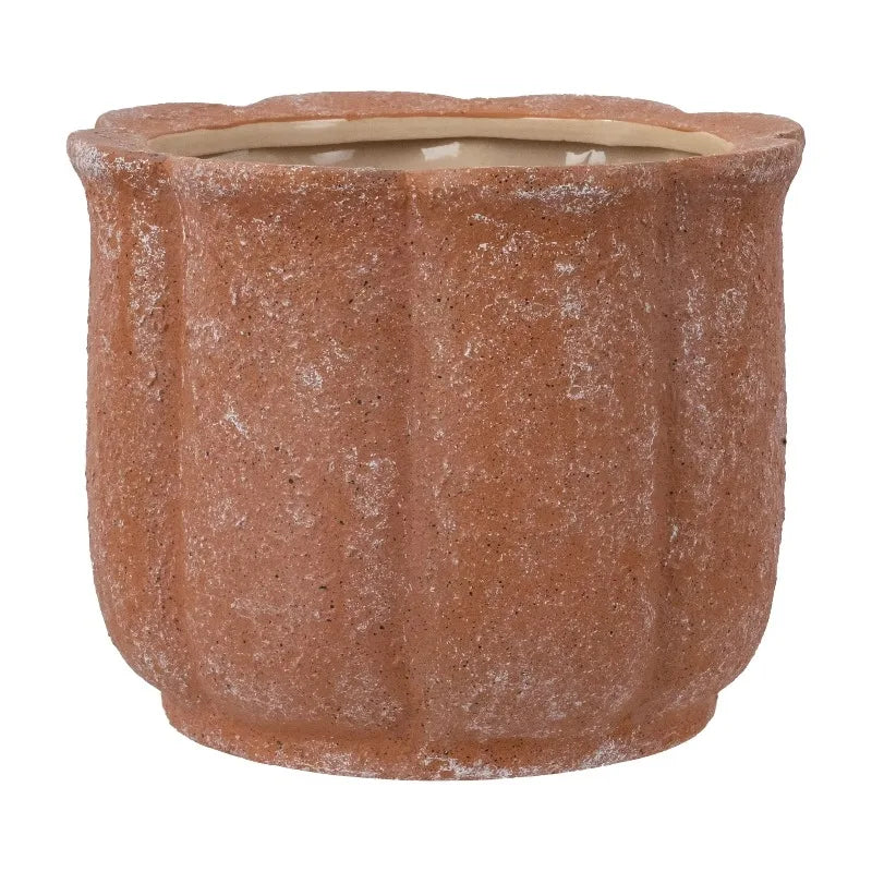8in Terracotta Flower Planter Pot Ceramic Drainage Hole with Plug Included