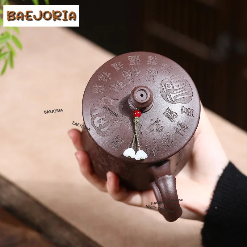 460ml Yixing Purple Clay Coffee Mug Retro Cappuccino Latte Cup Afternoon Tea Mug Household Personal Office Water Cup Teaset Gift