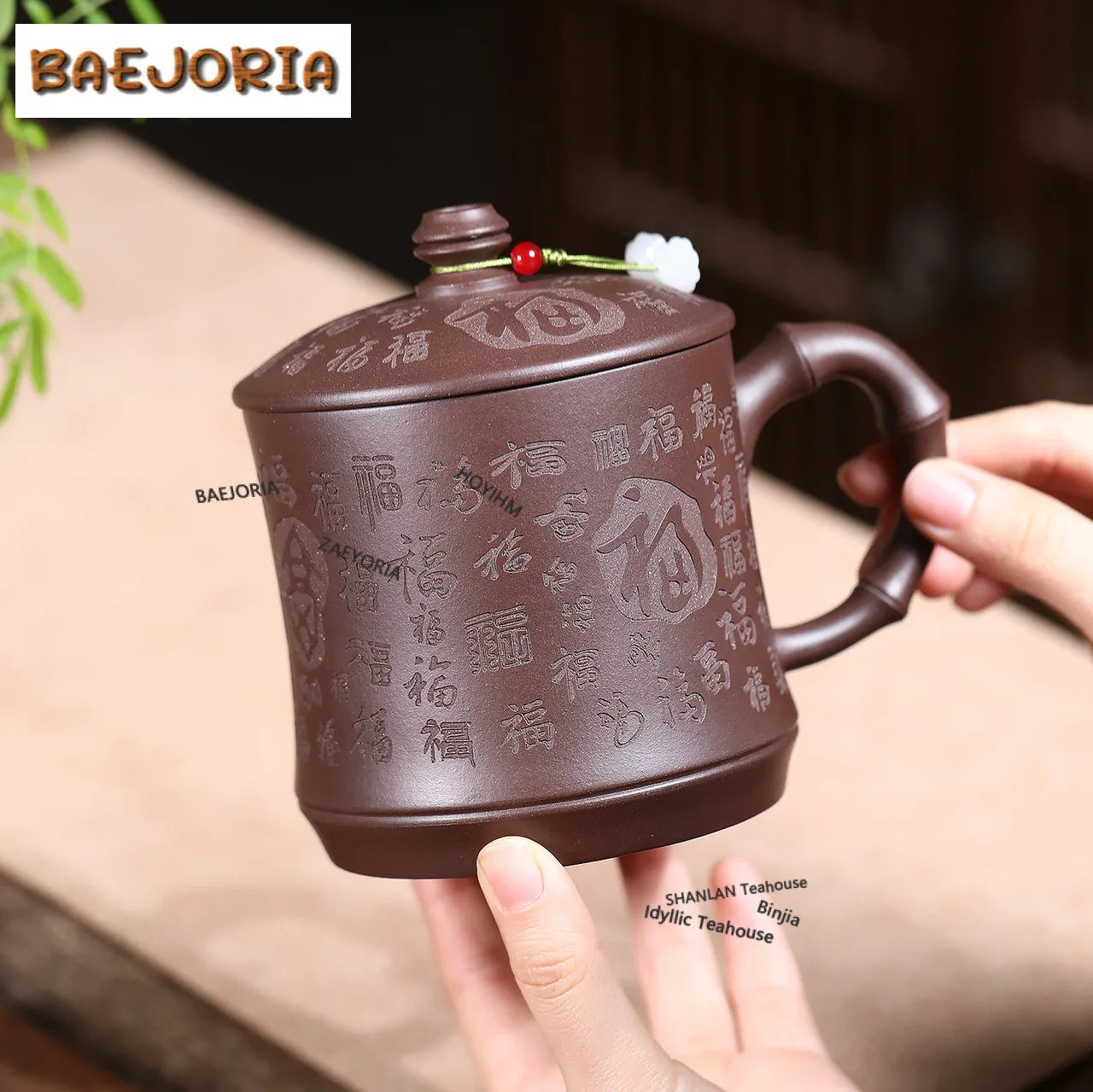 460ml Yixing Purple Clay Coffee Mug Retro Cappuccino Latte Cup Afternoon Tea Mug Household Personal Office Water Cup Teaset Gift