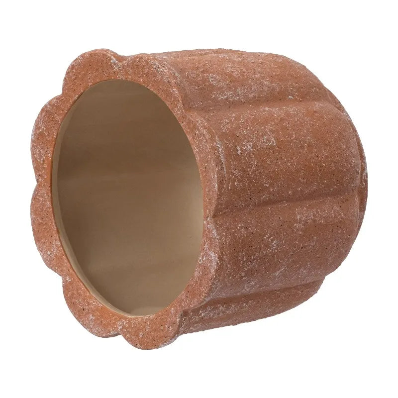8in Terracotta Flower Planter Pot Ceramic Drainage Hole with Plug Included