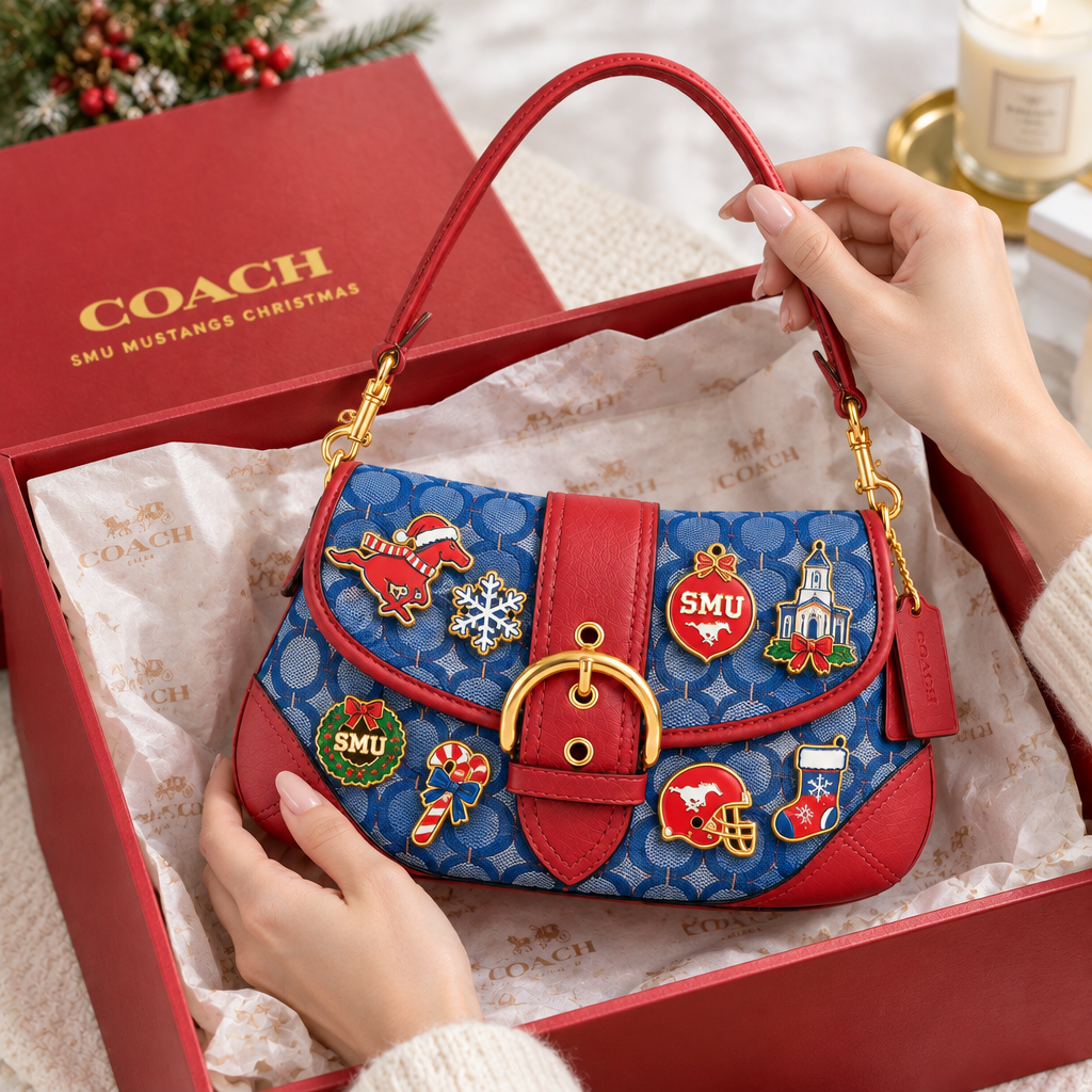 SMU Mustangs Soho Bag With Charm